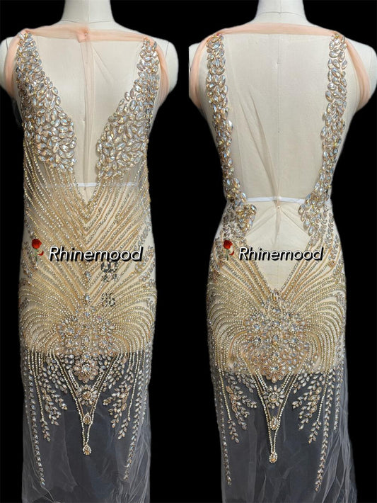 Fiona(front&back set) - Rhinestone Bodice Applique