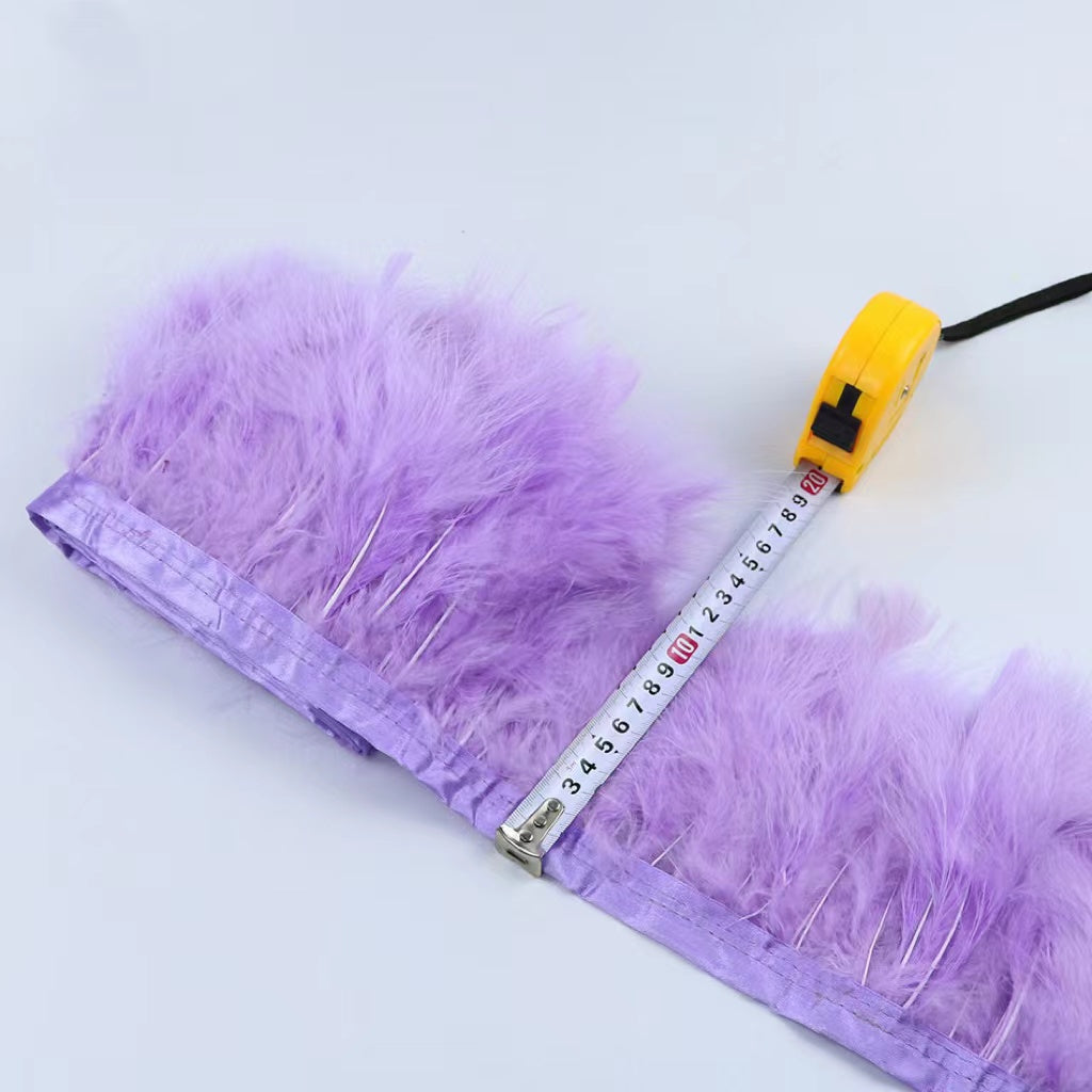 Fluffy Turkey Feather Trimming - 2 yards
