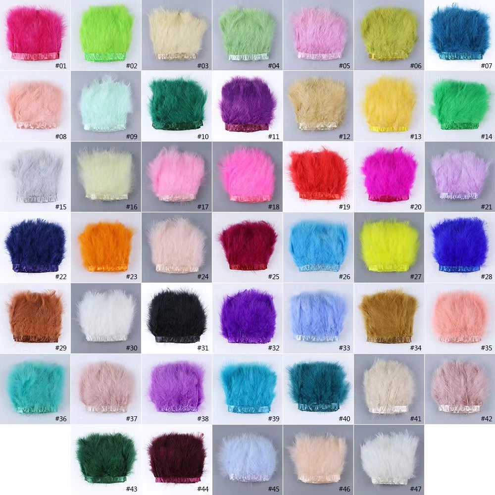 Fluffy Turkey Feather Trimming - 2 yards