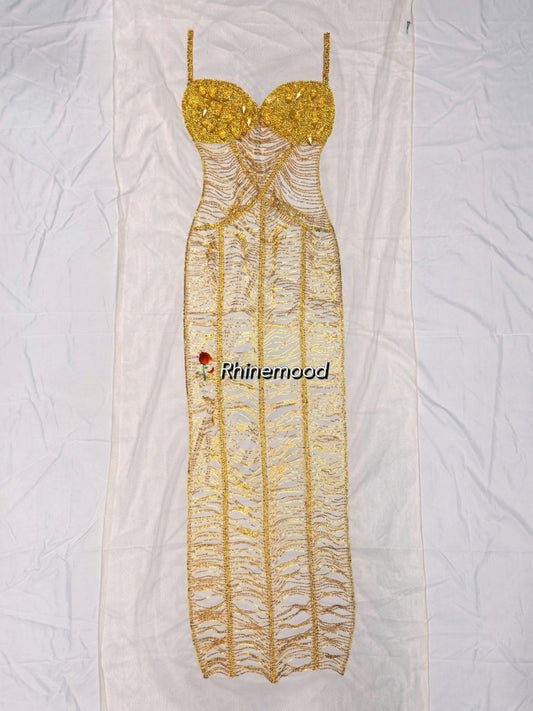 Grace(long version) - Rhinestone Bodice Appliqu