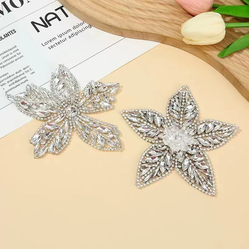 Hotfix Rhinestone Flower Patch - H1
