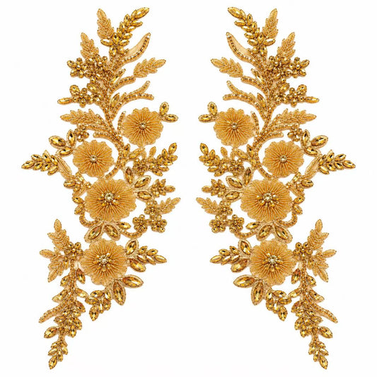 Jasmine - Rhinestone Applique（Pair）