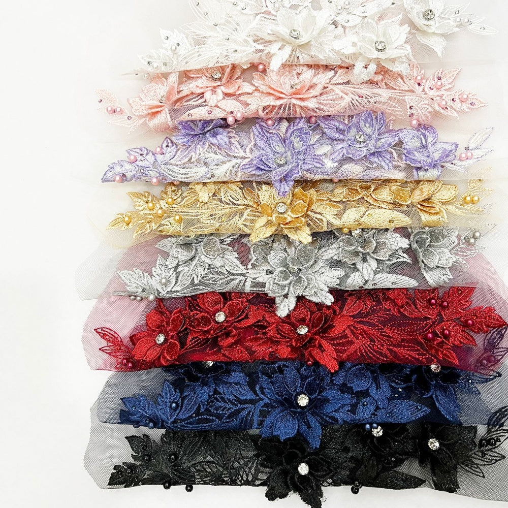 Lacey - 3D  Flower Patch（Pair）