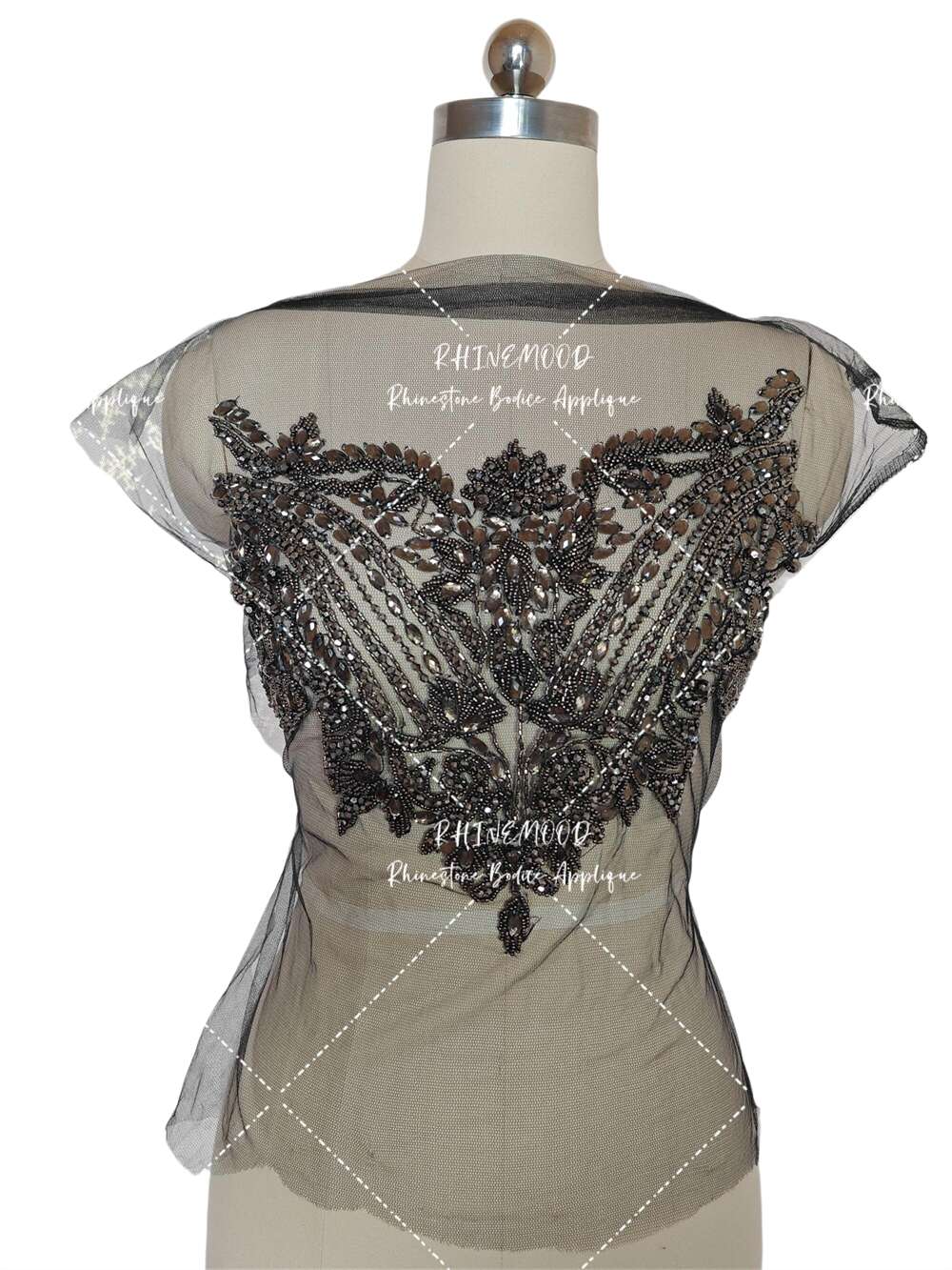 Lily - Rhinestone Bodice Applique