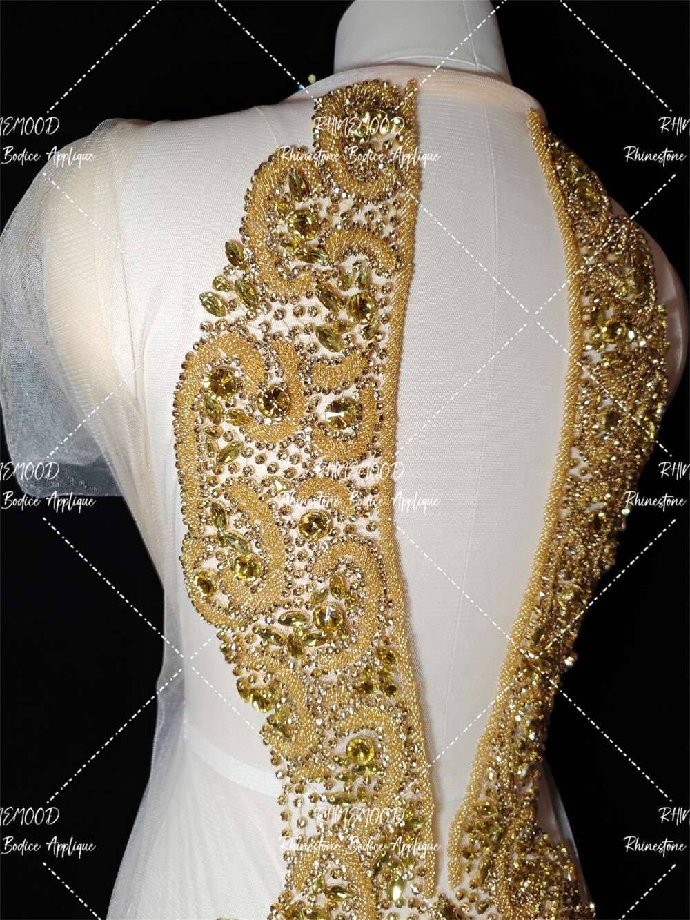 Luxe(back) - Rhinestone Bodice Applique