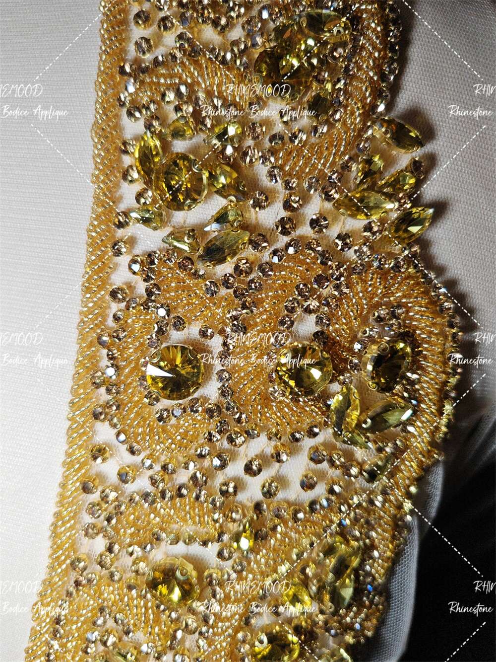 Luxe(back) - Rhinestone Bodice Applique
