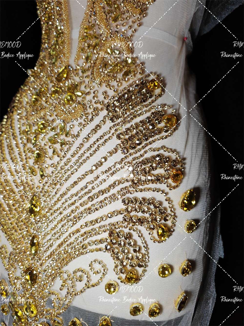 Luxe(back) - Rhinestone Bodice Applique