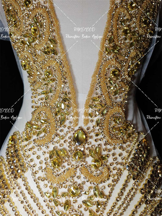 Luxe(back) - Rhinestone Bodice Applique
