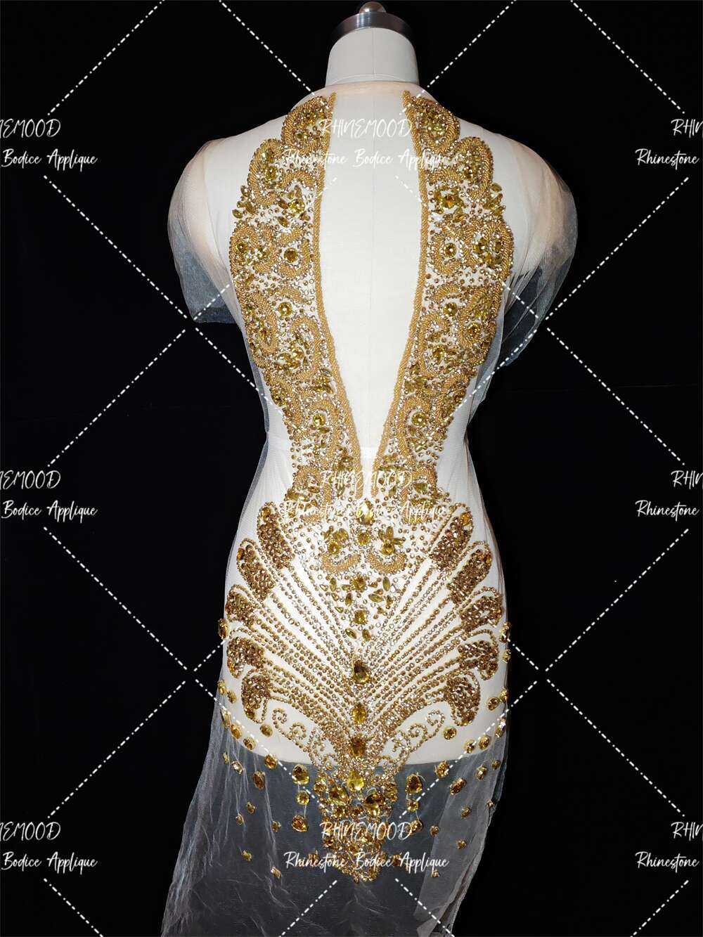 Luxe(back) - Rhinestone Bodice Applique