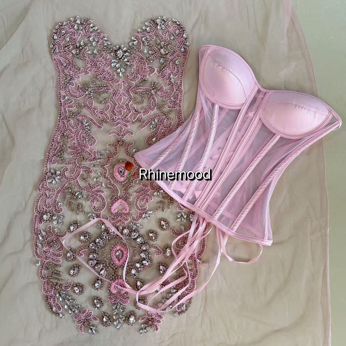 3D Structured Tulle Corset - C1