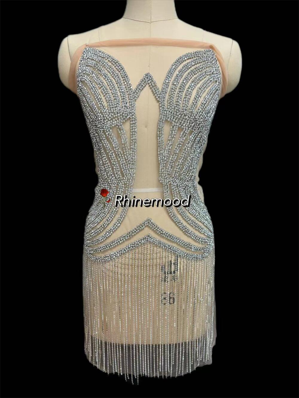 IN STOCK - Moonbeam2.0 Silver- Rhinestone Bodice Applique