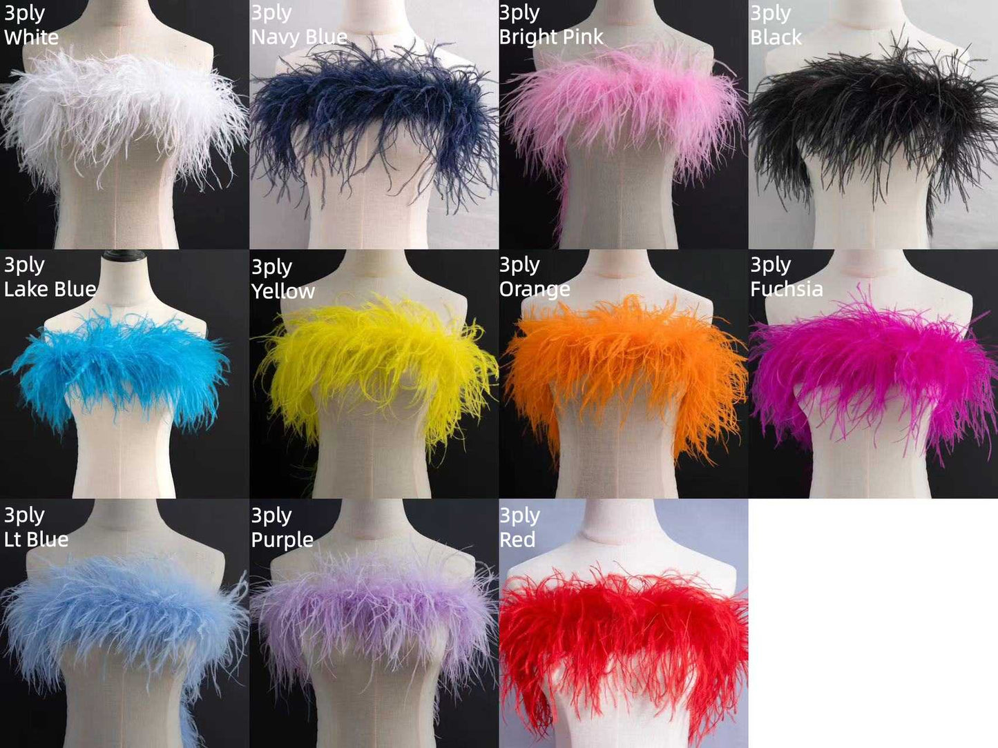 Ostrich Feather Boa 3/5 ply