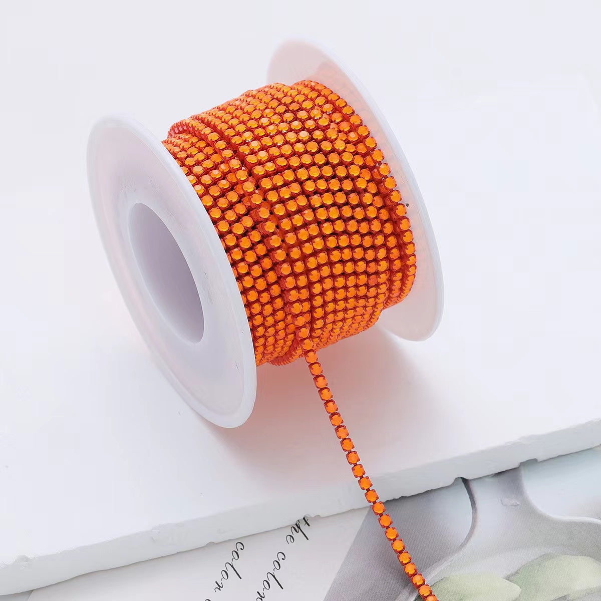 Rhinestone Cup Chain (colorful mocha claws) - 10yards