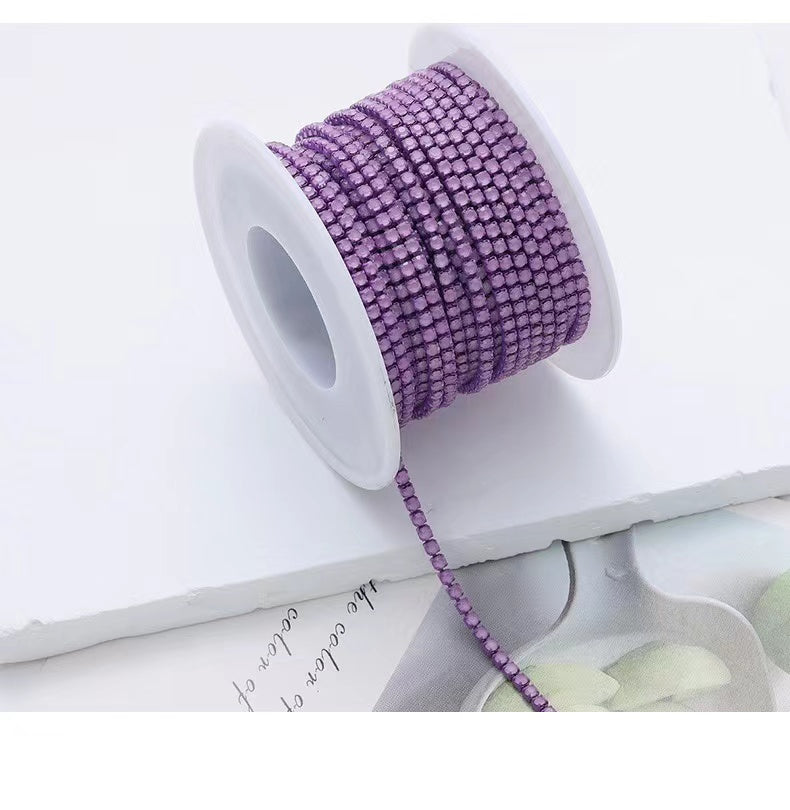 Rhinestone Cup Chain (colorful mocha claws) - 10yards