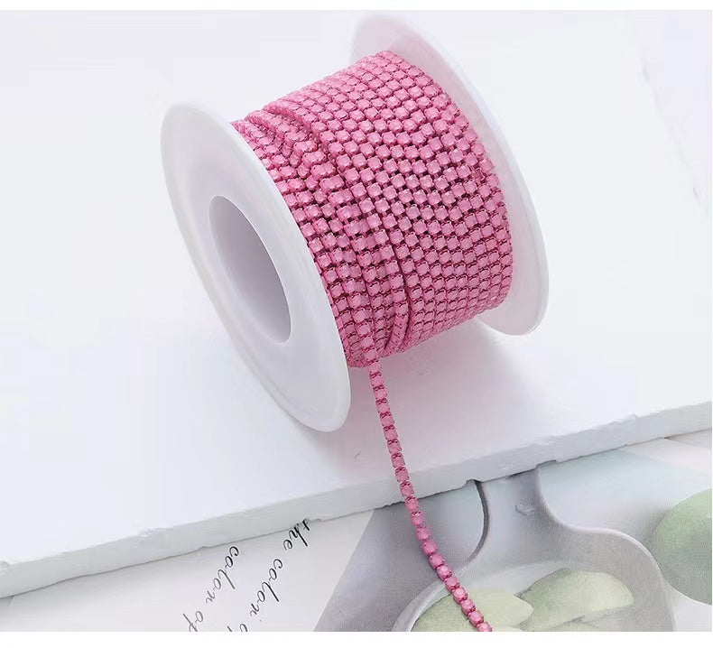 Rhinestone Cup Chain (colorful mocha claws) - 10yards