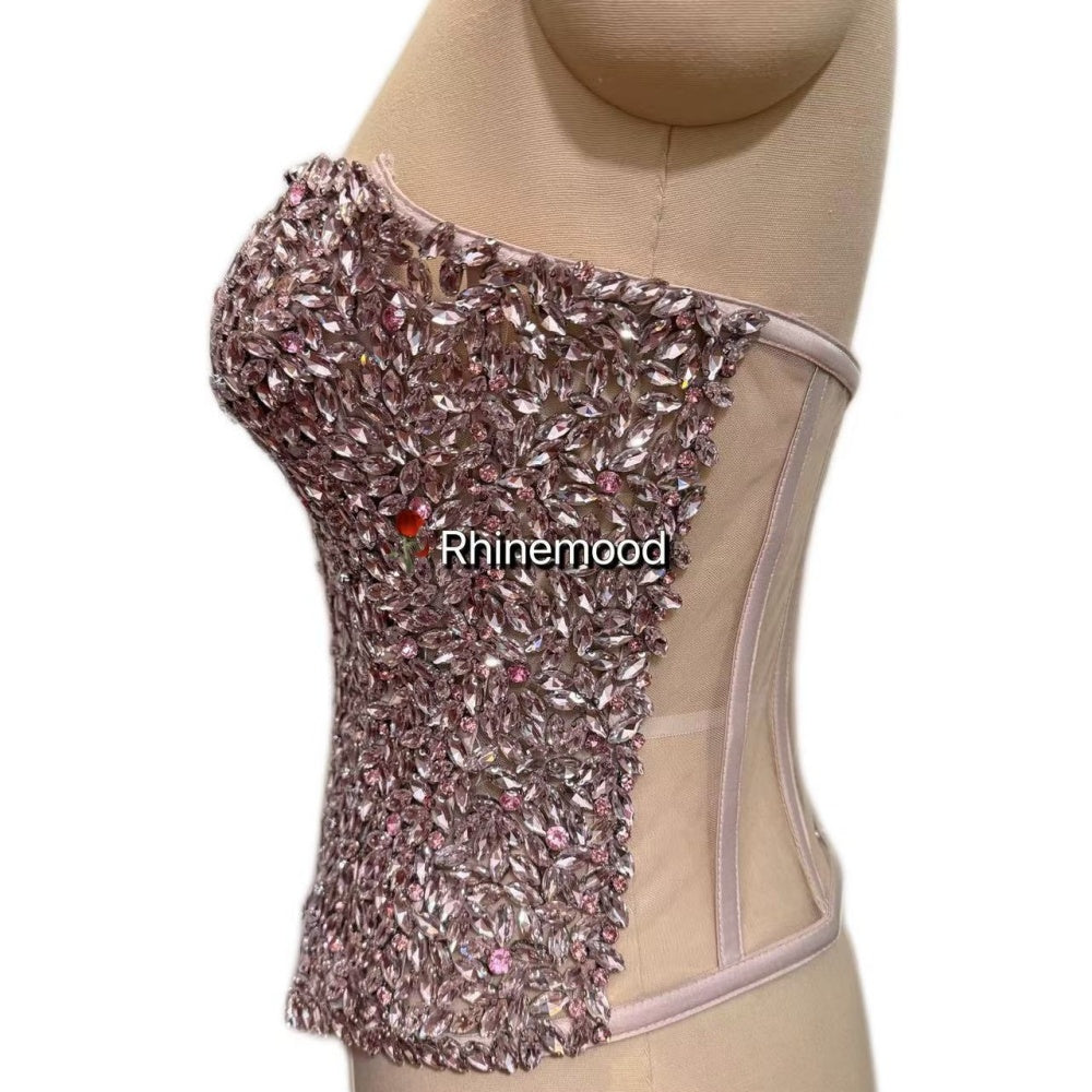 Luxurious 3D Rhinestone Corset