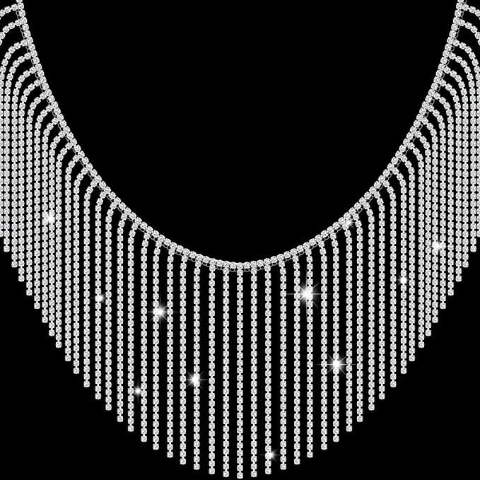 Rhinestone tassle fringe (1 yard)