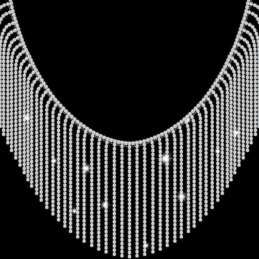 Rhinestone tassle fringe (1 yard)