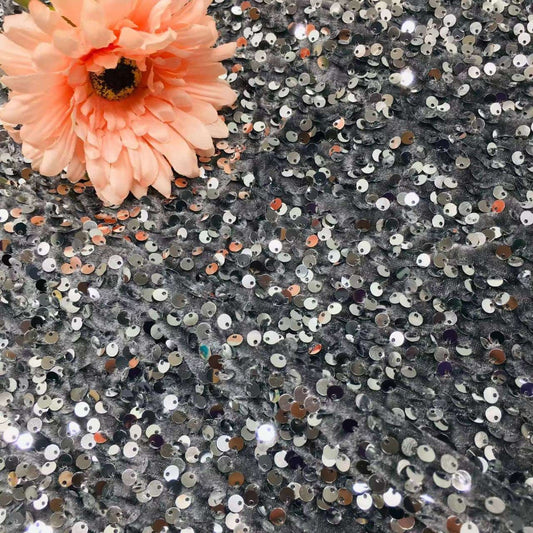 Stretchy Sequin Velvet Fabric