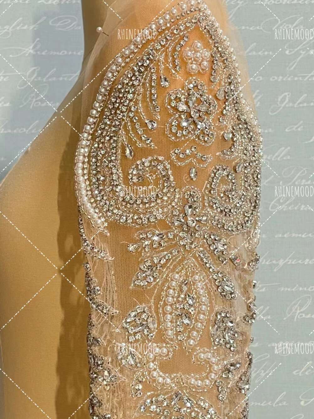 Siya(front&back set) - Rhinestone Bodice Applique