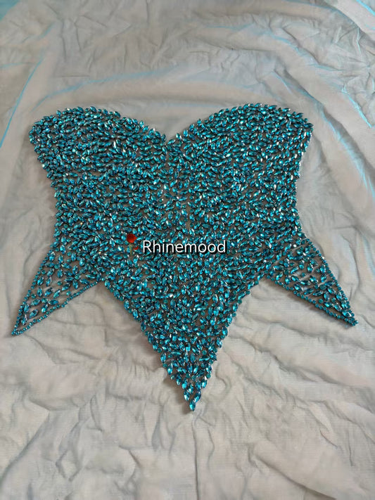 IN STOCK - Stella3.0 Lake Blue- Rhinestone Bodice Applique